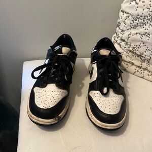 Women’s Nike Black and White Low Top Dunks